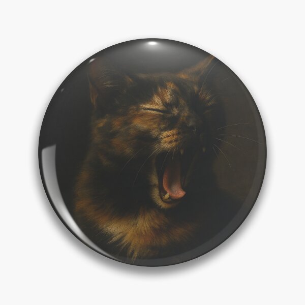 Item preview, Dramatic Yawn – Tortoiseshell Cat in Baroque Style designed and sold by LesChatsArt.