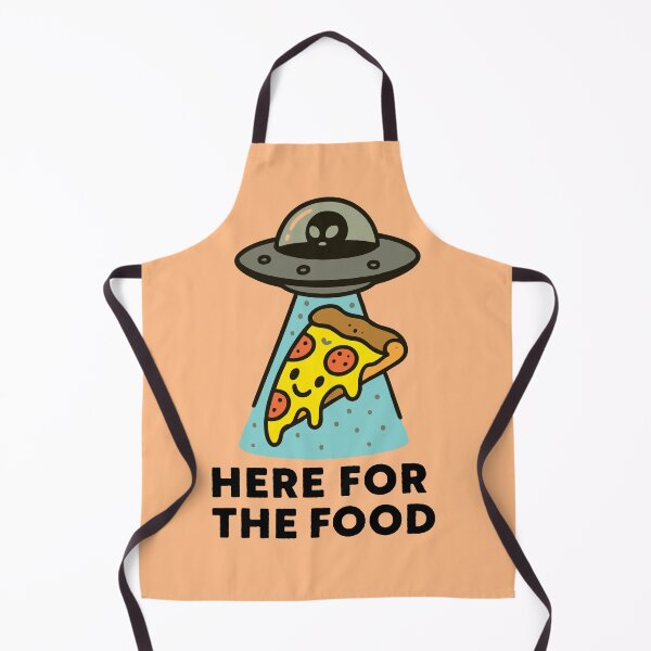 Item preview, Here for the Food – Funny Alien Pizza Abduction Design designed and sold by tos42.