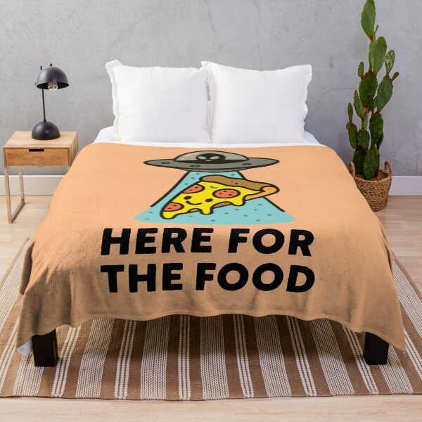 Item preview, Here for the Food – Funny Alien Pizza Abduction Design designed and sold by tos42.