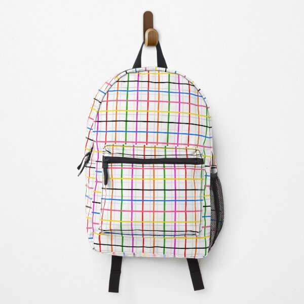 Item preview, Colorful Windowpane Plaid Design - White  designed and sold by PatternTitan.