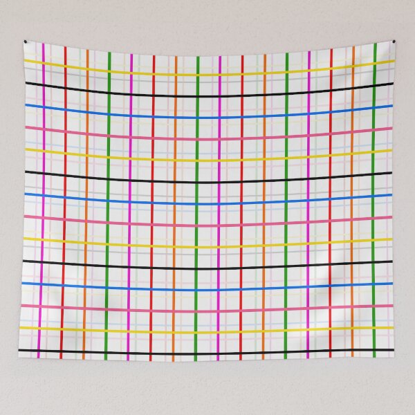 Item preview, Colorful Windowpane Plaid Design - White  designed and sold by PatternTitan.
