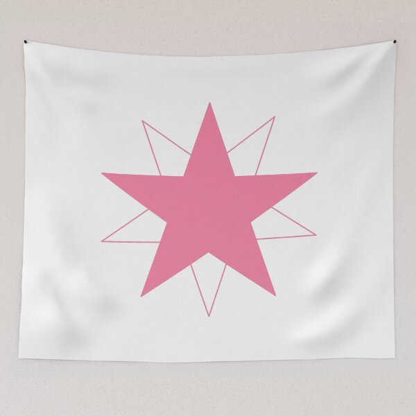 Item preview, Dynamic Pink Star with Shifting Transparent Outline, Unique designed and sold by villacreativa.