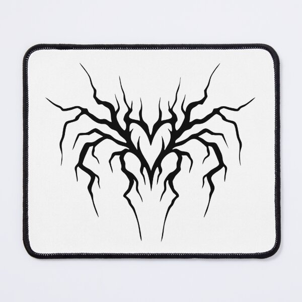 Item preview, Black Goth Emo Heart Graphic Tribal designed and sold by Dem0r.
