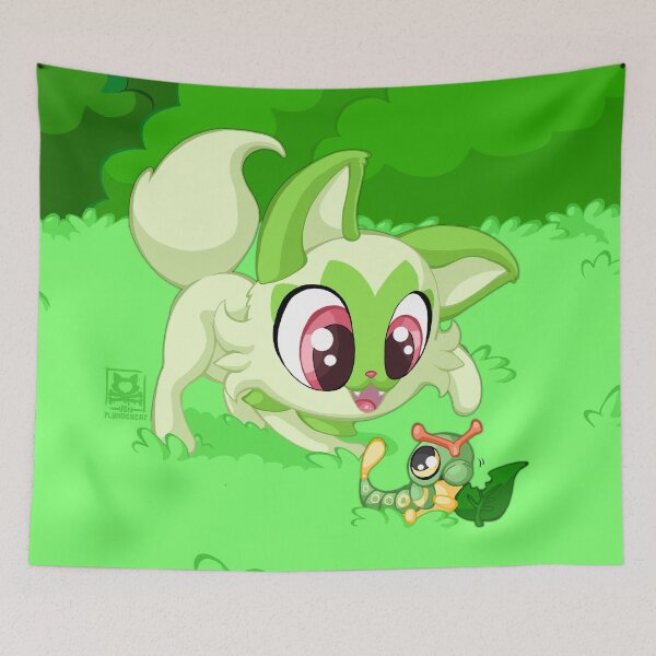 Item preview, Grassy Kitty Playtime designed and sold by Plundercat.