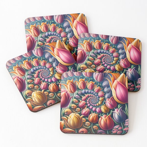 Item preview, Spiral Tulips Spring Flowers designed and sold by purplesensation.