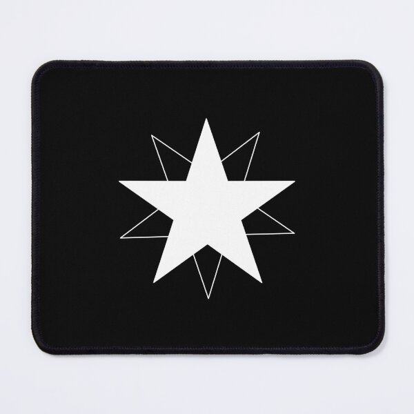 Item preview, Dynamic White Star with Shifting Transparent Outline, Unique designed and sold by villacreativa.