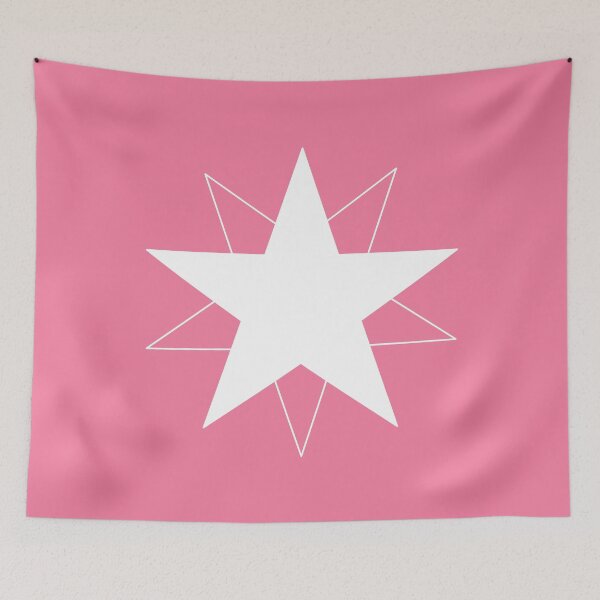 Item preview, Dynamic White Star with Shifting Transparent Outline, Unique designed and sold by villacreativa.