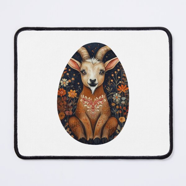 Item preview, Floral Goat Portrait designed and sold by SpazticGoat.