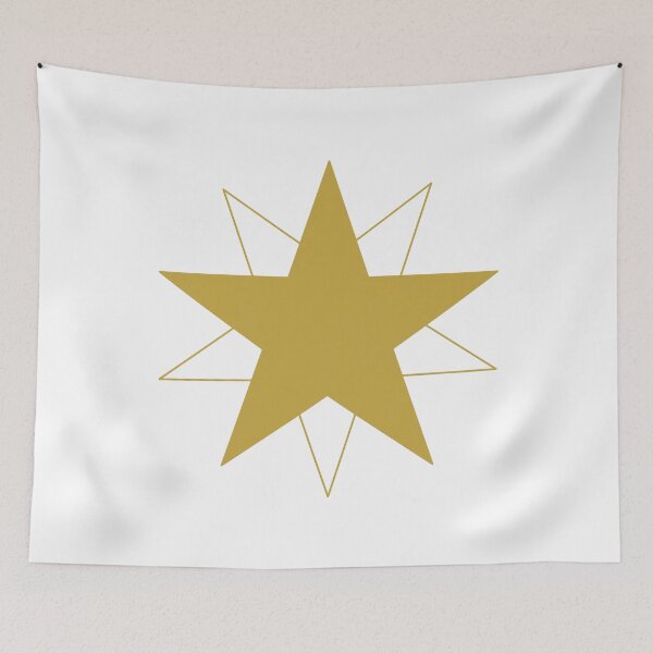 Item preview, Dynamic Golden Star with Shifting Transparent Outline, Unique designed and sold by villacreativa.