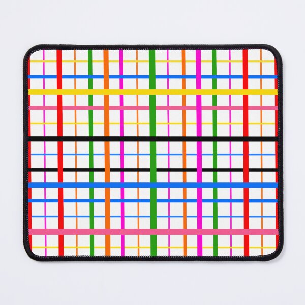 Item preview, Colorful Line Plaid Check Design - White designed and sold by PatternTitan.