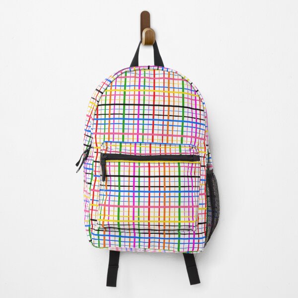 Item preview, Colorful Line Plaid Check Design - White designed and sold by PatternTitan.