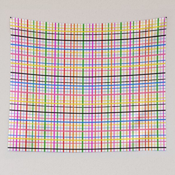 Item preview, Colorful Line Plaid Check Design - White  designed and sold by PatternTitan.