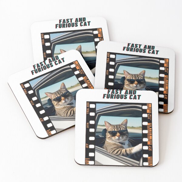 Item preview, Fast and furious cat designed and sold by NachosCat.
