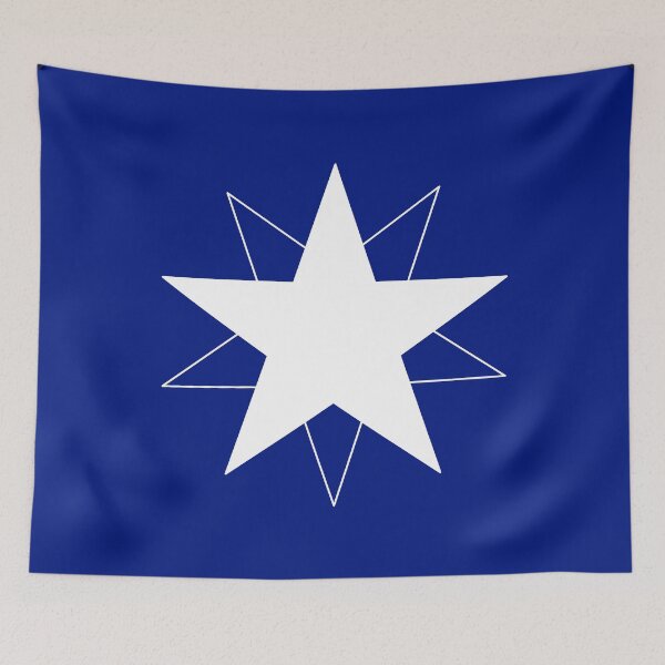 Item preview, Dynamic White Star with Shifting Transparent Outline, Unique designed and sold by villacreativa.