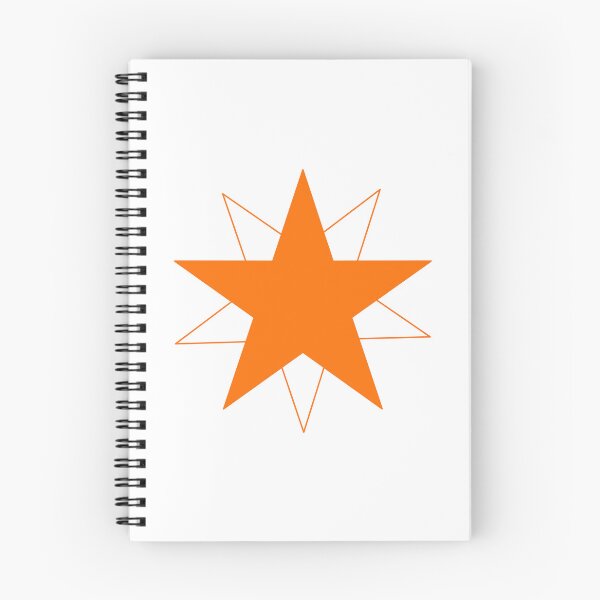 Item preview, Dynamic Orange Star with Shifting Transparent Outline, Unique designed and sold by villacreativa.