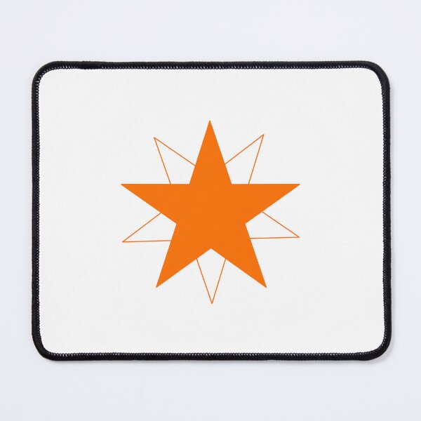 Item preview, Dynamic Orange Star with Shifting Transparent Outline, Unique designed and sold by villacreativa.