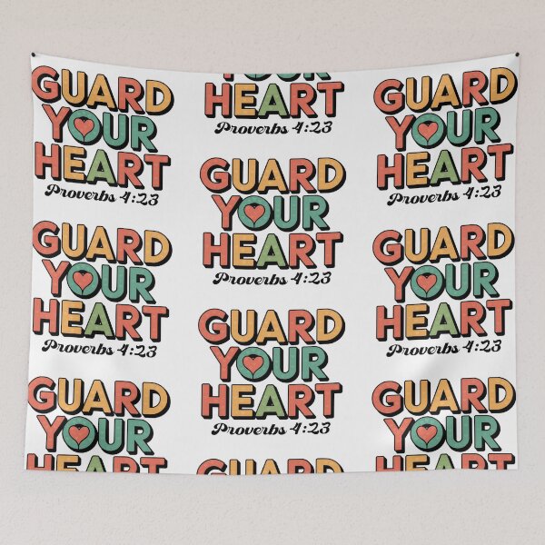 Item preview, Guard Your Heart - Proverbs 4 23 - Bible Verse Quote designed and sold by Luvjesus2.