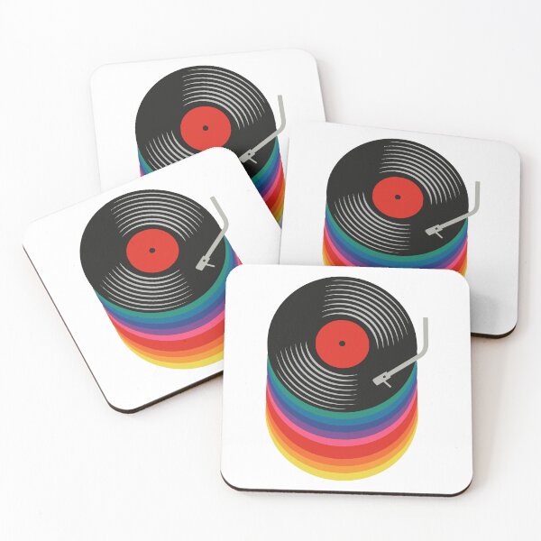 Item preview, Retro Vinyl Records Rainbow designed and sold by Angry Swan Designs.