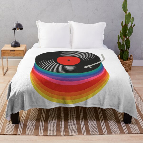 Item preview, Retro Vinyl Records Rainbow designed and sold by Angry Swan Designs.