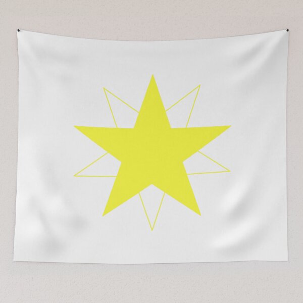 Item preview, Dynamic Yellow Star with Shifting Transparent Outline, Unique designed and sold by villacreativa.