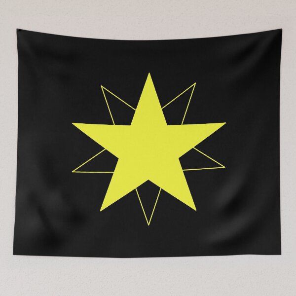 Item preview, Dynamic Yellow Star with Shifting Transparent Outline, Unique designed and sold by villacreativa.