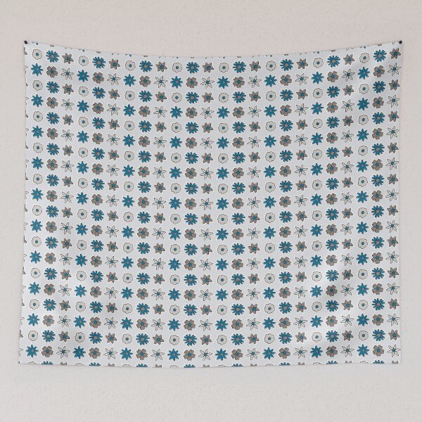 Item preview, Ditsy Small Blue Gray Country Summer Flowers designed and sold by VintageStyle.