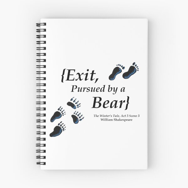 Item preview, Exit, Pursued by a Bear paw prints designed and sold by Barrel-o-Bard.