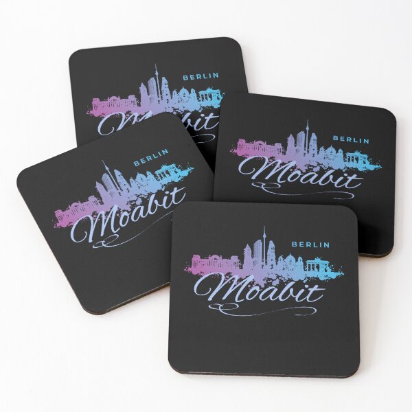 Artikelvorschau, Aquarell Berlin Skyline mit Moabit Schriftzug entworfen und verkauft von Ecmoprints.