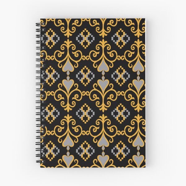 Item preview, Traditional Ethnic Textile Pattern in black and yellow  designed and sold by MJMiraathita.