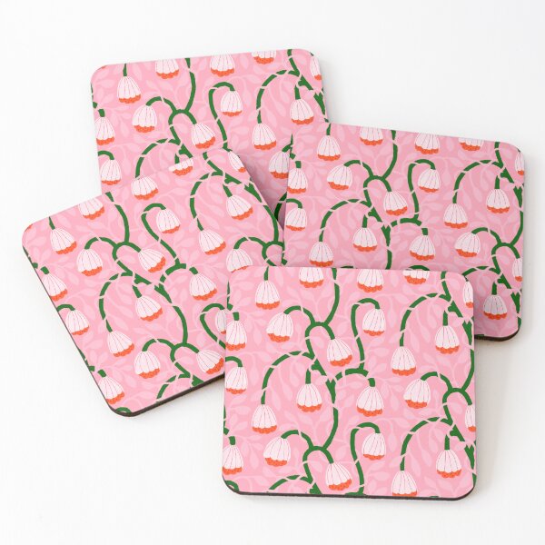 Item preview, Trailing Bell Flowers on Pink – Elegant Botanical Floral Pattern designed and sold by Ema Tudose.