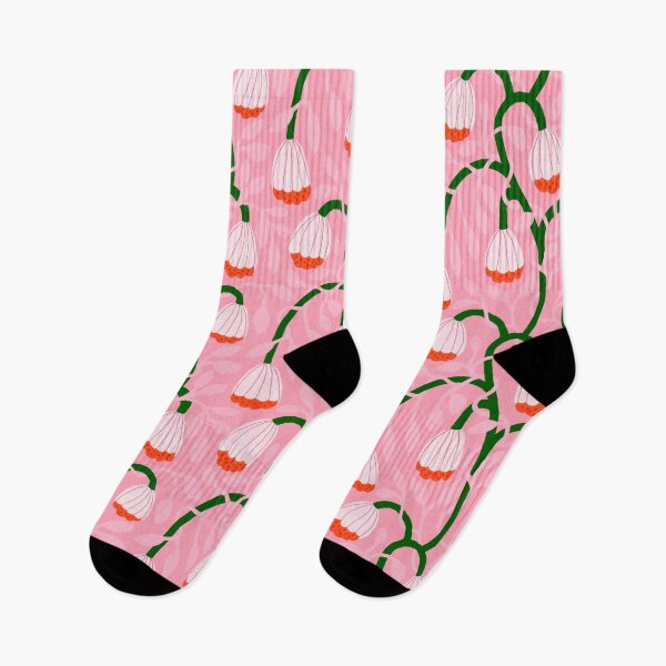 Item preview, Trailing Bell Flowers on Pink – Elegant Botanical Floral Pattern designed and sold by Ema Tudose.