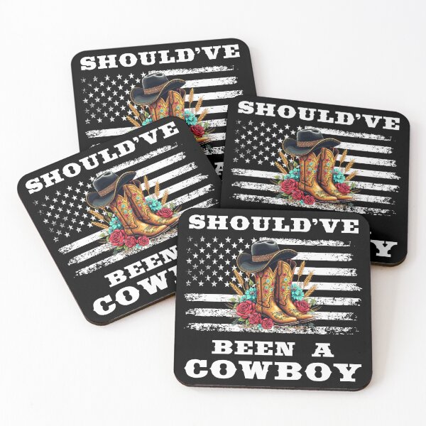 Item preview, Western Cowboy USA Flag I Should Have Been A Cowboy designed and sold by Blok45.