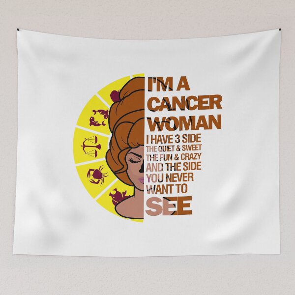 Item preview, Cancer Woman I Have 3 Sides Birthday Cancer Horoscope  designed and sold by CreativeStrike.