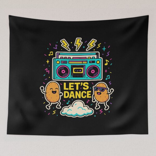 Item preview, Dancing Potatoes with a Boombox designed and sold by M-ormin.