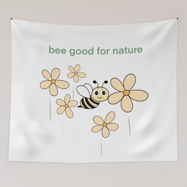 Item preview, Cute bee with flowers and eco-friendly message designed and sold by majownik.