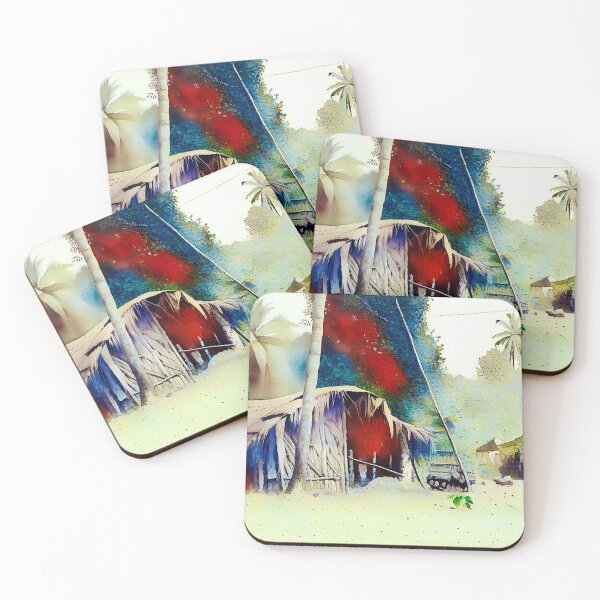 Item preview, Water color digital art of a beautiful landscape of Goa in India designed and sold by subhashlimaye.
