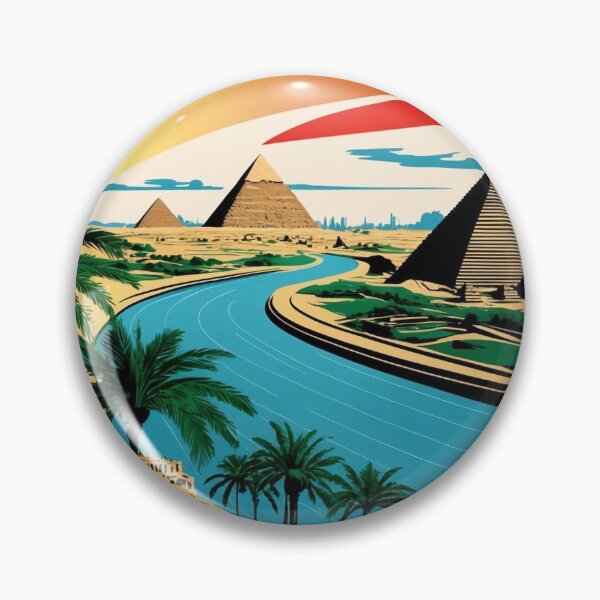 Item preview, Nile River Egypt Vintage Travel Tourism designed and sold by TravelersGems.