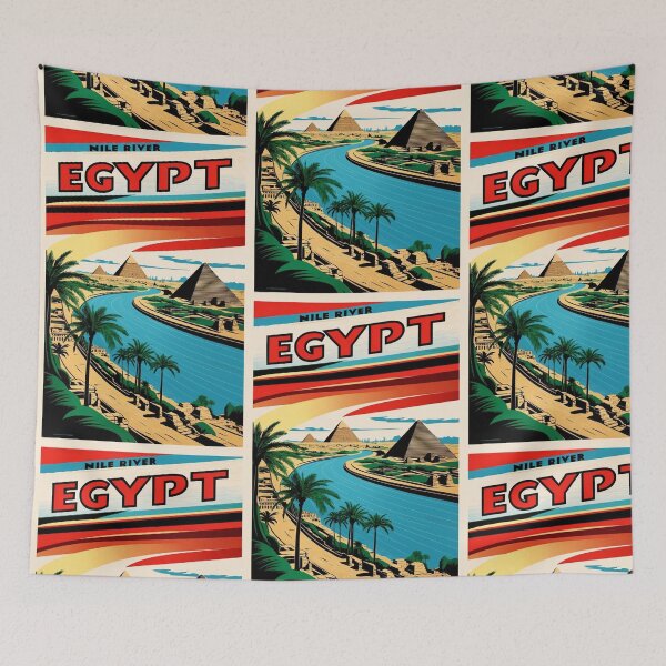 Item preview, Nile River Egypt Vintage Travel Tourism designed and sold by TravelersGems.