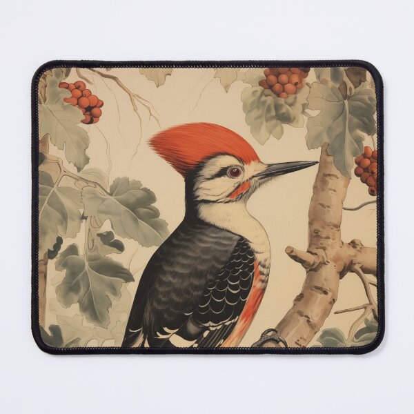 Item preview, Woodpecker Morris Botanical Vintage Bird designed and sold by MidCenturyStore.