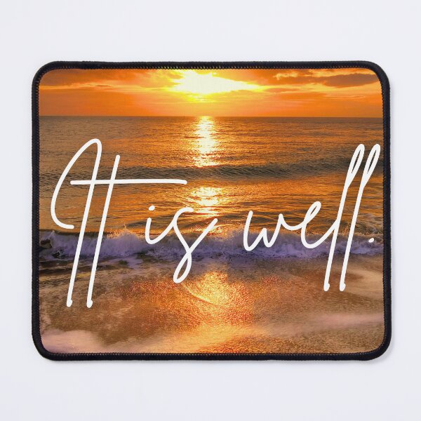 Item preview, It Is Well – Serene Sunset Ocean Design designed and sold by ArtsieChristian.