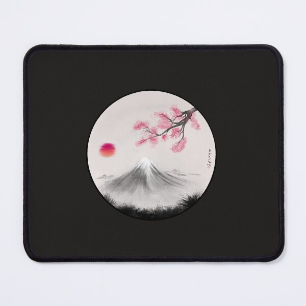 Item preview, Japanese serenity - sakura tree mountain vignette designed and sold by LenaSilver.