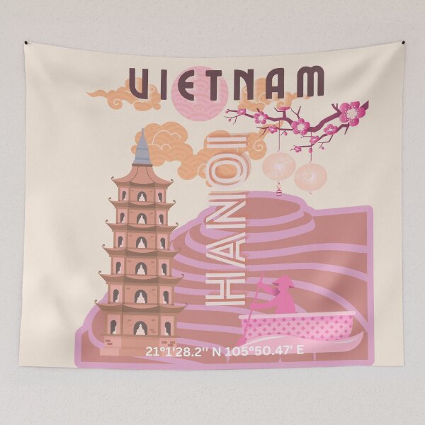 Item preview, Vietnam Travel Art, Retro designed and sold by Magic Love Art Print.