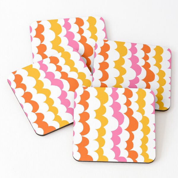 Item preview, Vivid Bubbly Summer Pattern in White, Pink, Orange and Yellow designed and sold by Deutschic.