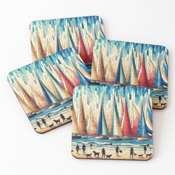 Item preview, Colorful sails on the beach designed and sold by Sigtrix.