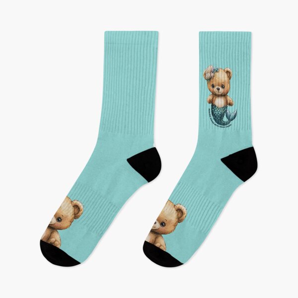 Item preview, Cute Mermaid Teddy Bear – Making Waves with Teddy Hugs! designed and sold by Art of Ngu.