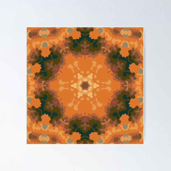Item preview, Retro Mandala Orange and Yellow designed and sold by WormholeOrbital.