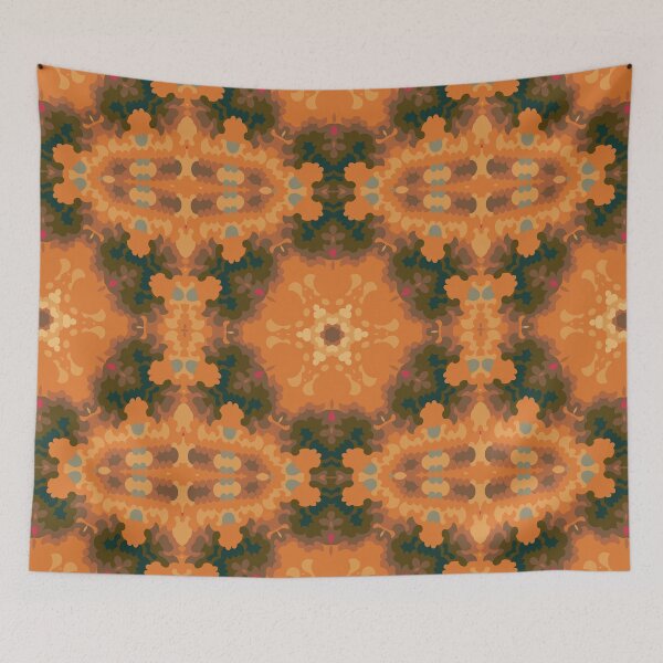 Item preview, Retro Mandala Orange and Yellow designed and sold by WormholeOrbital.