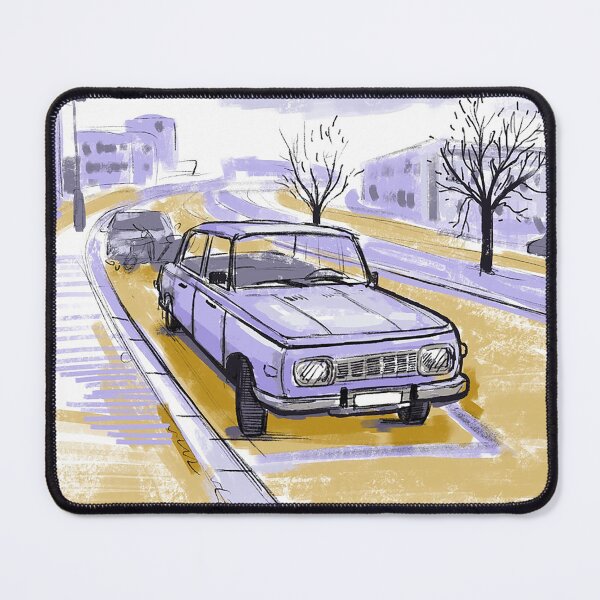 Item preview, Vintage purple car designed and sold by Luckagrafika.