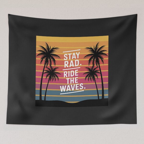 Item preview, “Stay Rad, Ride the Waves” T-shirt designed and sold by Indoni.