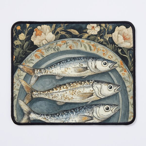 Item preview, William Morris Sardines Botanical Kitchen designed and sold by MidCenturyStore.